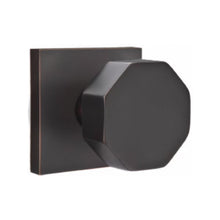 Load image into Gallery viewer, OCTAGON (OCT) PRIVACY (BED/BATH) KNOB WITH 2-3/8" BACKSET AND 1/4" ROUND FACEPLATE AND STRIKEPLATE