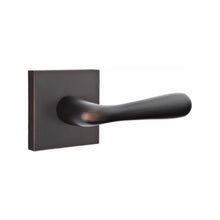 Load image into Gallery viewer, BASEL (BA) PRIVACY (BED/BATH) LEVER WITH 2-3/8" BACKSET AND 1/4" ROUND FACEPLATE AND STRIKEPLATE