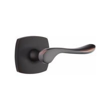 Load image into Gallery viewer, LUZERN (LU) PRIVACY (BED/BATH) LEVER WITH 2-3/8" BACKSET AND 1/4" ROUND FACEPLATE AND STRIKEPLATE