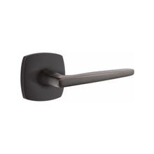 Load image into Gallery viewer, HERMES (HER) PRIVACY (BED/BATH) LEVER WITH 2-3/8" BACKSET AND 1/4" ROUND FACEPLATE AND STRIKEPLATE