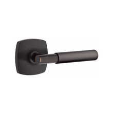 Load image into Gallery viewer, MYLES (MYL) PRIVACY (BED/BATH) LEVER WITH 2-3/8" BACKSET AND 1/4" ROUND FACEPLATE AND STRIKEPLATE