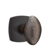 Load image into Gallery viewer, HAMMERED EGG (HE) PASSAGE (HALL/CLOSET) KNOB WITH 2-3/8" BACKSET AND 1/4" ROUND FACEPLATE AND STRIKEPLATE