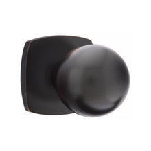 Load image into Gallery viewer, ORB (OR) PRIVACY (BED/BATH) KNOB WITH 2-3/8" BACKSET AND 1/4" ROUND FACEPLATE AND STRIKEPLATE