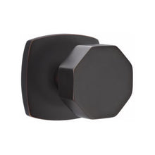 Load image into Gallery viewer, OCTAGON (OCT) PRIVACY (BED/BATH) KNOB WITH 2-3/8" BACKSET AND 1/4" ROUND FACEPLATE AND STRIKEPLATE