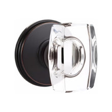 Load image into Gallery viewer, WINDSOR GLASS (WS) PASSAGE (HALL/CLOSET) KNOB WITH 2-3/8" BACKSET AND 1/4" ROUND FACEPLATE AND STRIKEPLATE WITH TRADITIONAL ROSETTE