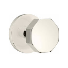 Load image into Gallery viewer, OCTAGON (OCT) PRIVACY (BED/BATH) KNOB WITH 2-3/8" BACKSET AND 1/4" ROUND FACEPLATE AND STRIKEPLATE