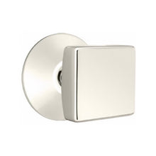 Load image into Gallery viewer, SQUARE (SQU) PASSAGE (HALL/CLOSET) KNOB WITH 2-3/8" BACKSET AND 1/4" ROUND FACEPLATE AND STRIKEPLATE