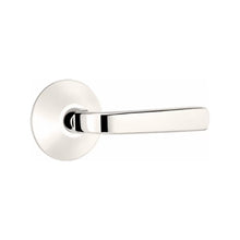 Load image into Gallery viewer, SION (SIO) PRIVACY (BED/BATH) LEVER WITH 2-3/8" BACKSET AND 1/4" ROUND FACEPLATE AND STRIKEPLATE