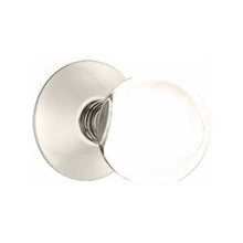 Load image into Gallery viewer, BRISTOL GLASS (BL) PASSAGE (HALL/CLOSET) KNOB WITH 2-3/8" BACKSET AND 1/4" ROUND FACEPLATE AND STRIKEPLATE WITH MODERN ROSETTE