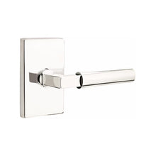 Load image into Gallery viewer, HERCULES (HEC) PRIVACY (BED/BATH) LEVER WITH 2-3/8" BACKSET AND 1/4" ROUND FACEPLATE AND STRIKEPLATE