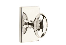 Load image into Gallery viewer, HAMMERED EGG (HE) PASSAGE (HALL/CLOSET) KNOB WITH 2-3/8" BACKSET AND 1/4" ROUND FACEPLATE AND STRIKEPLATE
