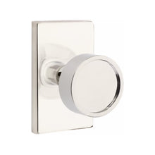 Load image into Gallery viewer, VERVE (VR) PRIVACY (BED/BATH) KNOB WITH 2-3/8" BACKSET AND 1/4" ROUND FACEPLATE AND STRIKEPLATE