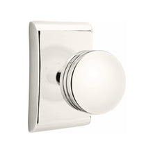 Load image into Gallery viewer, BERN (BN) PRIVACY (BED/BATH) KNOB WITH 2-3/8" BACKSET AND 1/4" ROUND FACEPLATE AND STRIKEPLATE