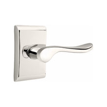 Load image into Gallery viewer, LUZERN (LU) PRIVACY (BED/BATH) LEVER WITH 2-3/8" BACKSET AND 1/4" ROUND FACEPLATE AND STRIKEPLATE