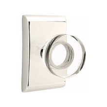 Load image into Gallery viewer, MODERN DISC GLASS (MDC) PASSAGE (HALL/CLOSET) KNOB WITH 2-3/8" BACKSET AND 1/4" ROUND FACEPLATE AND STRIKEPLATE