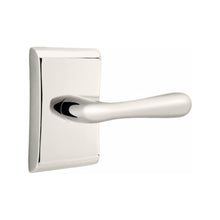 Load image into Gallery viewer, BASEL (BA) PRIVACY (BED/BATH) LEVER WITH 2-3/8" BACKSET AND 1/4" ROUND FACEPLATE AND STRIKEPLATE