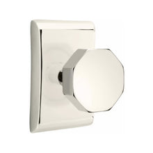 Load image into Gallery viewer, OCTAGON (OCT) PASSAGE (HALL/CLOSET) KNOB WITH 2-3/8" BACKSET AND 1/4" ROUND FACEPLATE AND STRIKEPLATE