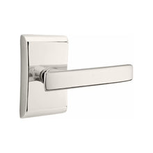 Load image into Gallery viewer, GENEVA (GV) PRIVACY (BED/BATH) LEVER WITH 2-3/8" BACKSET AND 1/4" ROUND FACEPLATE AND STRIKEPLATE