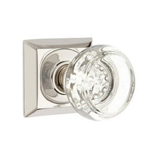 Load image into Gallery viewer, GEORGETOWN GLASS (GT) PRIVACY (BED/BATH) KNOB WITH 2-3/8" BACKSET AND 1/4" ROUND FACEPLATE AND STRIKEPLATE