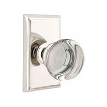 Load image into Gallery viewer, PROVIDENCE GLASS (PC) PASSAGE (HALL/CLOSET) KNOB WITH 2-3/8" BACKSET AND 1/4" ROUND FACEPLATE AND STRIKEPLATE