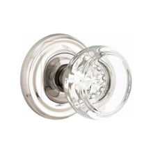 Load image into Gallery viewer, GEORGETOWN GLASS (GT) PASSAGE (HALL/CLOSET) KNOB WITH 2-3/8" BACKSET AND 1/4" ROUND FACEPLATE AND STRIKEPLATE