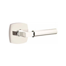 Load image into Gallery viewer, HERCULES (HEC) PRIVACY (BED/BATH) LEVER WITH 2-3/8" BACKSET AND 1/4" ROUND FACEPLATE AND STRIKEPLATE