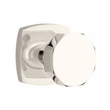 Load image into Gallery viewer, OCTAGON (OCT) PRIVACY (BED/BATH) KNOB WITH 2-3/8" BACKSET AND 1/4" ROUND FACEPLATE AND STRIKEPLATE