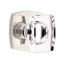 Load image into Gallery viewer, WINDSOR GLASS (WS) PASSAGE (HALL/CLOSET) KNOB WITH 2-3/8" BACKSET AND 1/4" ROUND FACEPLATE AND STRIKEPLATE WITH MODERN ROSETTE
