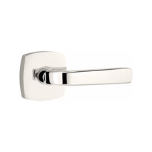 Load image into Gallery viewer, SION (SIO) PRIVACY (BED/BATH) LEVER WITH 2-3/8" BACKSET AND 1/4" ROUND FACEPLATE AND STRIKEPLATE