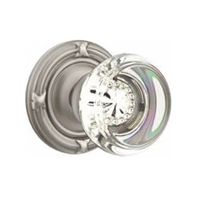 Load image into Gallery viewer, GEORGETOWN GLASS (GT) PRIVACY (BED/BATH) KNOB WITH 2-3/8" BACKSET AND 1/4" ROUND FACEPLATE AND STRIKEPLATE