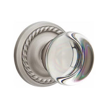 Load image into Gallery viewer, PROVIDENCE GLASS (PC) PASSAGE (HALL/CLOSET) KNOB WITH 2-3/8" BACKSET AND 1/4" ROUND FACEPLATE AND STRIKEPLATE
