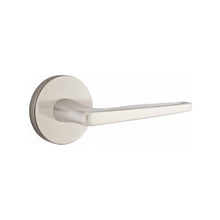 Load image into Gallery viewer, HERMES (HER) PRIVACY (BED/BATH) LEVER WITH 2-3/8" BACKSET AND 1/4" ROUND FACEPLATE AND STRIKEPLATE