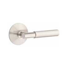 Load image into Gallery viewer, MYLES (MYL) PRIVACY (BED/BATH) LEVER WITH 2-3/8" BACKSET AND 1/4" ROUND FACEPLATE AND STRIKEPLATE