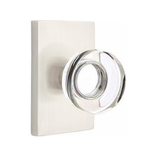 Load image into Gallery viewer, MODERN DISC GLASS (MDC) PASSAGE (HALL/CLOSET) KNOB WITH 2-3/8" BACKSET AND 1/4" ROUND FACEPLATE AND STRIKEPLATE