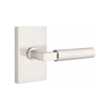 Load image into Gallery viewer, HERCULES (HEC) PRIVACY (BED/BATH) LEVER WITH 2-3/8" BACKSET AND 1/4" ROUND FACEPLATE AND STRIKEPLATE
