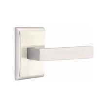 Load image into Gallery viewer, DUMONT (DT) PRIVACY (BED/BATH) LEVER WITH 2-3/8" BACKSET AND 1/4" ROUND FACEPLATE AND STRIKEPLATE