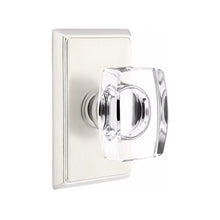 Load image into Gallery viewer, WINDSOR GLASS (WS) PASSAGE (HALL/CLOSET) KNOB WITH 2-3/8" BACKSET AND 1/4" ROUND FACEPLATE AND STRIKEPLATE WITH TRADITIONAL ROSETTE