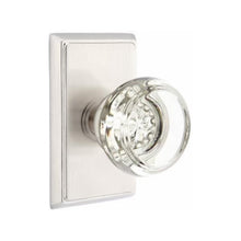 Load image into Gallery viewer, GEORGETOWN GLASS (GT) PRIVACY (BED/BATH) KNOB WITH 2-3/8" BACKSET AND 1/4" ROUND FACEPLATE AND STRIKEPLATE