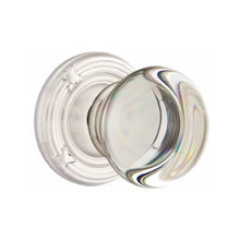 Load image into Gallery viewer, PROVIDENCE GLASS (PC) PASSAGE (HALL/CLOSET) KNOB WITH 2-3/8" BACKSET AND 1/4" ROUND FACEPLATE AND STRIKEPLATE