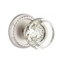 Load image into Gallery viewer, GEORGETOWN GLASS (GT) PRIVACY (BED/BATH) KNOB WITH 2-3/8" BACKSET AND 1/4" ROUND FACEPLATE AND STRIKEPLATE