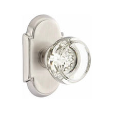 Load image into Gallery viewer, GEORGETOWN GLASS (GT) PRIVACY (BED/BATH) KNOB WITH 2-3/8" BACKSET AND 1/4" ROUND FACEPLATE AND STRIKEPLATE