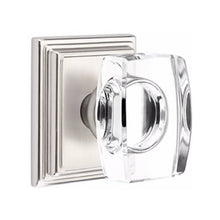 Load image into Gallery viewer, WINDSOR GLASS (WS) PRIVACY (BED/BATH) KNOB WITH 2-3/8" BACKSET AND 1/4" ROUND FACEPLATE AND STRIKEPLATE WITH TRADITIONAL ROSETTE