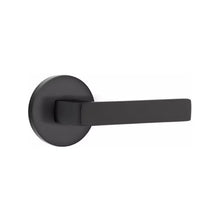 Load image into Gallery viewer, DUMONT (DT) PRIVACY (BED/BATH) LEVER WITH 2-3/8" BACKSET AND 1/4" ROUND FACEPLATE AND STRIKEPLATE