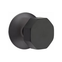 Load image into Gallery viewer, OCTAGON (OCT) PASSAGE (HALL/CLOSET) KNOB WITH 2-3/8" BACKSET AND 1/4" ROUND FACEPLATE AND STRIKEPLATE