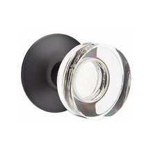Load image into Gallery viewer, MODERN DISC GLASS (MDC) PASSAGE (HALL/CLOSET) KNOB WITH 2-3/8" BACKSET AND 1/4" ROUND FACEPLATE AND STRIKEPLATE