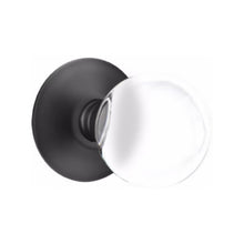 Load image into Gallery viewer, BRISTOL GLASS (BL) PRIVACY (BED/BATH) KNOB WITH 2-3/8" BACKSET AND 1/4" ROUND FACEPLATE AND STRIKEPLATE WITH MODERN ROSETTE