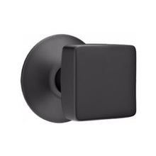 Load image into Gallery viewer, SQUARE (SQU) PASSAGE (HALL/CLOSET) KNOB WITH 2-3/8" BACKSET AND 1/4" ROUND FACEPLATE AND STRIKEPLATE