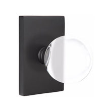 Load image into Gallery viewer, BRISTOL GLASS (BL) PASSAGE (HALL/CLOSET) KNOB WITH 2-3/8" BACKSET AND 1/4" ROUND FACEPLATE AND STRIKEPLATE WITH MODERN ROSETTE