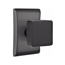 Load image into Gallery viewer, SQUARE (SQU) PRIVACY (BED/BATH) KNOB WITH 2-3/8" BACKSET AND 1/4" ROUND FACEPLATE AND STRIKEPLATE