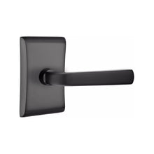 Load image into Gallery viewer, SION (SIO) PRIVACY (BED/BATH) LEVER WITH 2-3/8" BACKSET AND 1/4" ROUND FACEPLATE AND STRIKEPLATE